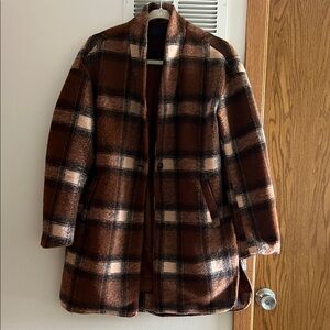 Blank NYC Brown Plaid Jacket